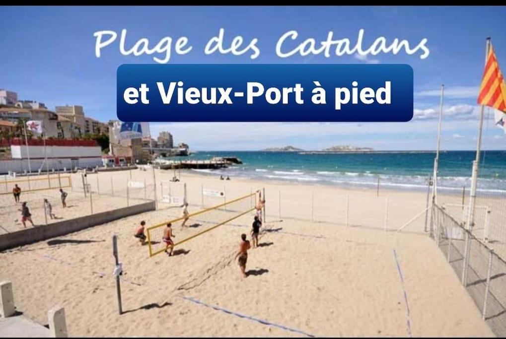 Studio Coin Nuit, Entre Plage Et Centre Marseilles Exterior foto